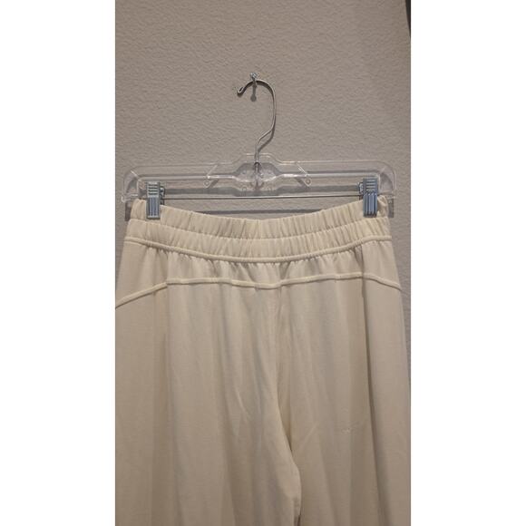 Lululemon Womens Ivory Wide-Leg Pull On Sweatpants Size M Pockets 30 - Picture 10 of 12